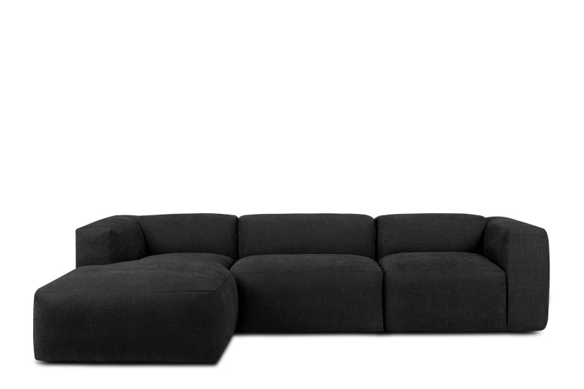 KONSIMO BUFFO Narożnik modułowy lewy, grafitowy, boho szer. 285 cm 850016