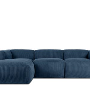 KONSIMO BUFFO Narożnik modułowy lewy, granatowy sztruks, szer. 285 cm 850035 KONSIMO BUFFO Narożnik modułowy lewy, granatowy sztruks, szer. 285 cm 850035