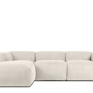KONSIMO BUFFO Narożnik modułowy lewy, kremowy sztruks, szer. 285 cm 850002 KONSIMO BUFFO Narożnik modułowy lewy, kremowy sztruks, szer. 285 cm 850002