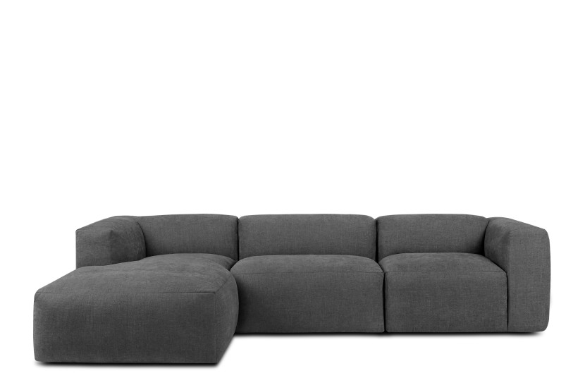 KONSIMO BUFFO Narożnik modułowy lewy, popielaty, boho szer. 285 cm 850008