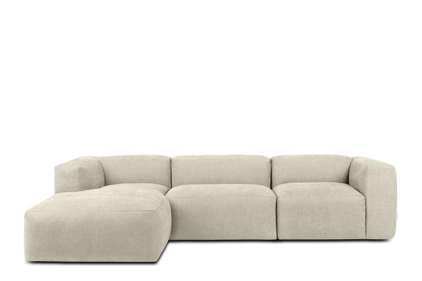 KONSIMO BUFFO Narożnik modułowy lewy, tkanina ecru, boho szer. 285 cm 850048