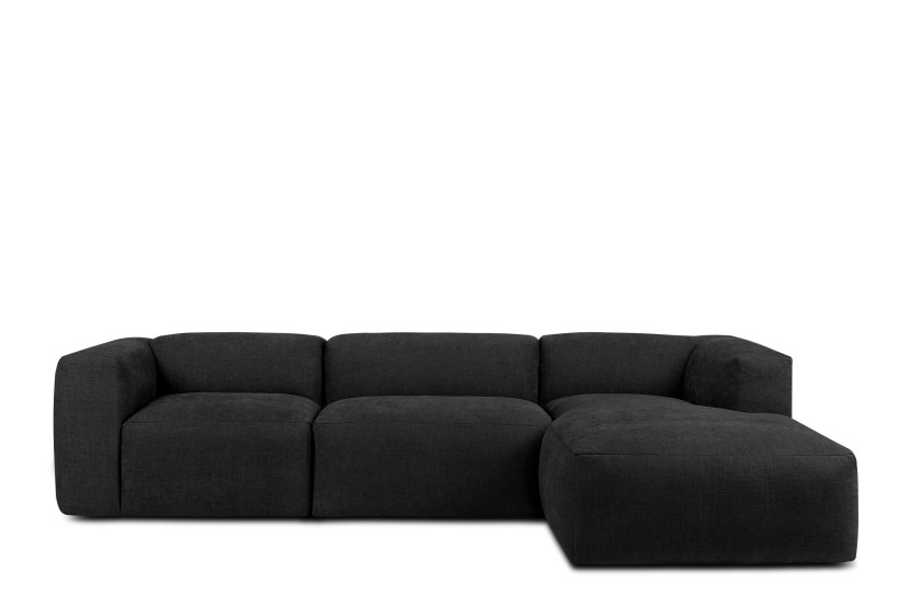 KONSIMO BUFFO Narożnik prawy modułowy, grafitowy, boho szer. 285 cm 371171