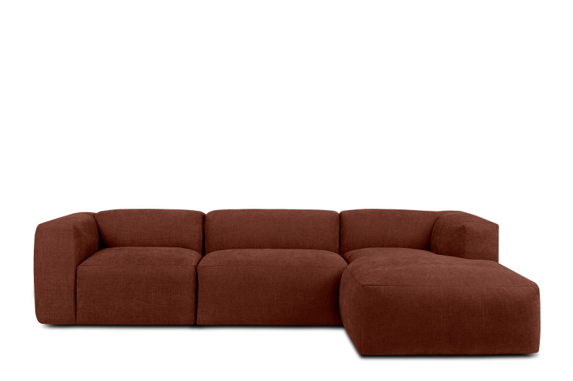 KONSIMO BUFFO Narożnik prawy modułowy, pomarańczowy, boho szer 285 cm 371174