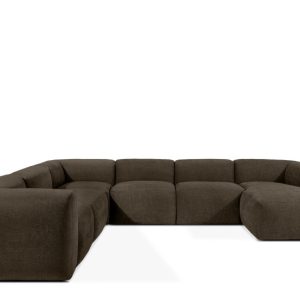 KONSIMO BUFFO Narożnik U brązowy, miękkie siedzisko, styl boho 849886 KONSIMO BUFFO Narożnik U brązowy, miękkie siedzisko, styl boho 849886