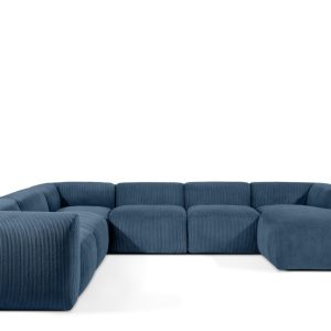 KONSIMO BUFFO Narożnik U granatowy, miękkie siedzisko, styl boho 849909 KONSIMO BUFFO Narożnik U granatowy, miękkie siedzisko, styl boho 849909