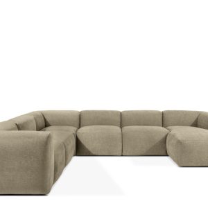 KONSIMO BUFFO Narożnik U piaskowy, miękkie siedzisko, styl boho 850032 KONSIMO BUFFO Narożnik U piaskowy, miękkie siedzisko, styl boho 850032