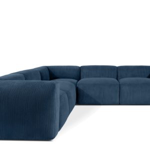 KONSIMO BUFFO Narożnik wypoczynkowy, granatowy sztruks 281×281 cm 849901 KONSIMO BUFFO Narożnik wypoczynkowy, granatowy sztruks 281×281 cm 849901