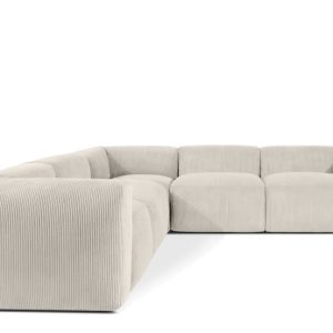 KONSIMO BUFFO Narożnik wypoczynkowy, kremowy sztruks, 281×281 cm 850013 KONSIMO BUFFO Narożnik wypoczynkowy, kremowy sztruks, 281×281 cm 850013