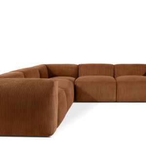 KONSIMO BUFFO Narożnik wypoczynkowy, rudy sztruks, boho 281×281 cm 850039 KONSIMO BUFFO Narożnik wypoczynkowy, rudy sztruks, boho 281×281 cm 850039