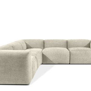 KONSIMO BUFFO Narożnik wypoczynkowy, tkanina pleciona ecru 281×281 cm 849897 KONSIMO BUFFO Narożnik wypoczynkowy, tkanina pleciona ecru 281×281 cm 849897