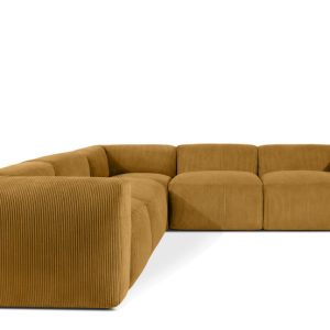 KONSIMO BUFFO Narożnik wypoczynkowy, żółty sztruks, boho 281×281 cm 850030 KONSIMO BUFFO Narożnik wypoczynkowy, żółty sztruks, boho 281×281 cm 850030