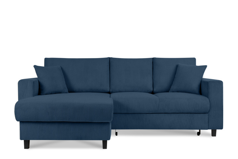 KONSIMO EGRET Rozkładany sztruksowy narożnik lewy w stylu hygge 822330