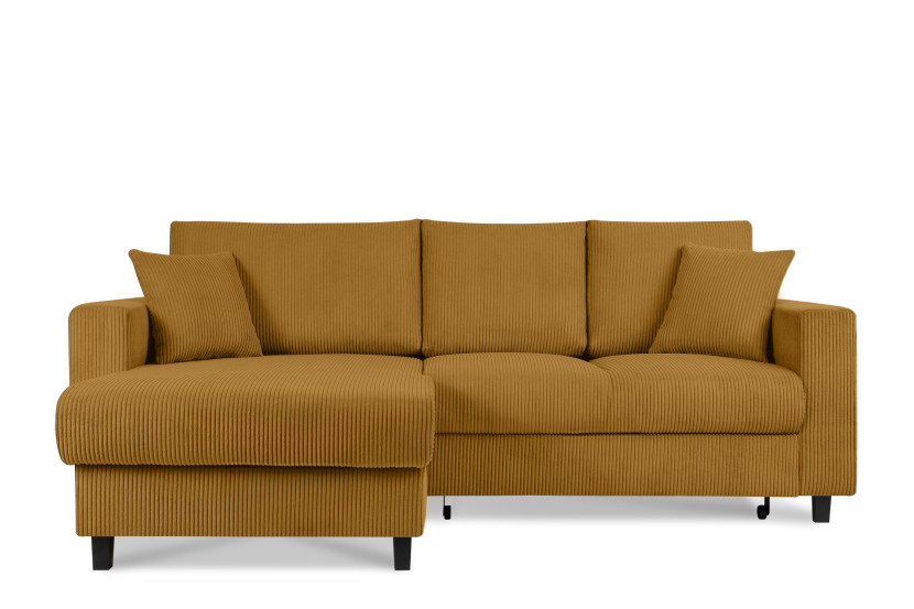 KONSIMO EGRET Rozkładany sztruksowy narożnik lewy w stylu hygge 822338