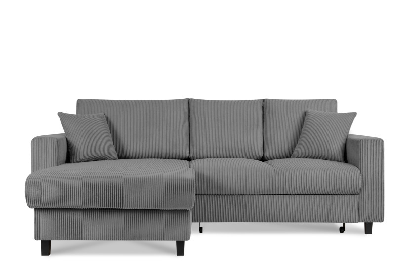 KONSIMO EGRET Rozkładany sztruksowy narożnik lewy w stylu hygge 822339