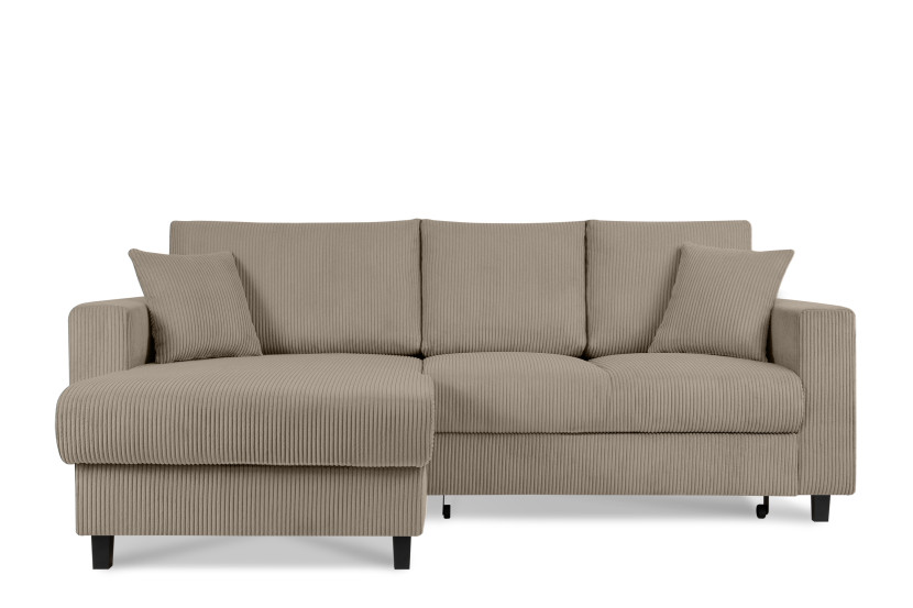KONSIMO EGRET Rozkładany sztruksowy narożnik lewy w stylu hygge 822345