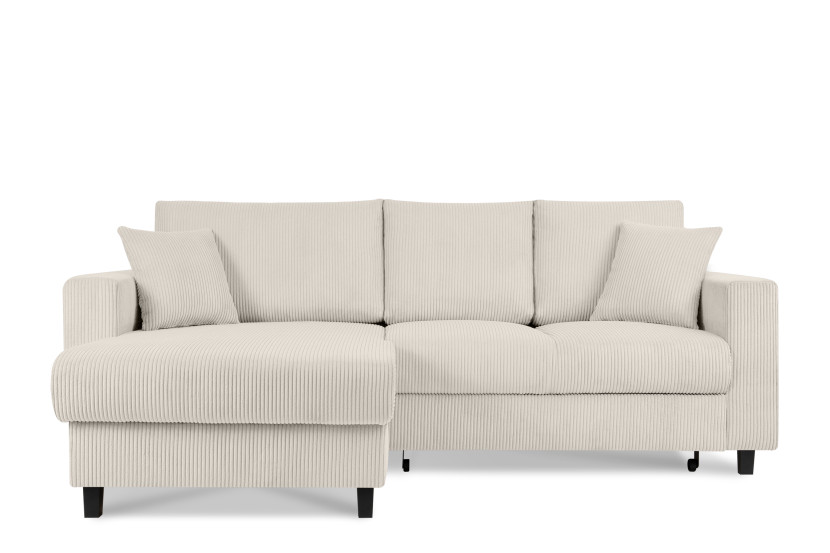 KONSIMO EGRET Rozkładany sztruksowy narożnik lewy w stylu hygge 822327