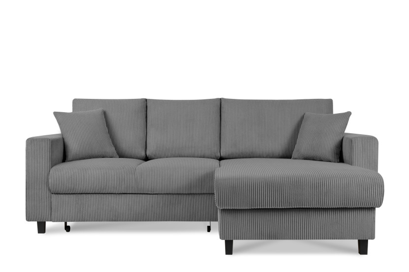 KONSIMO EGRET Rozkładany sztruksowy narożnik prawy w stylu hygge 822331