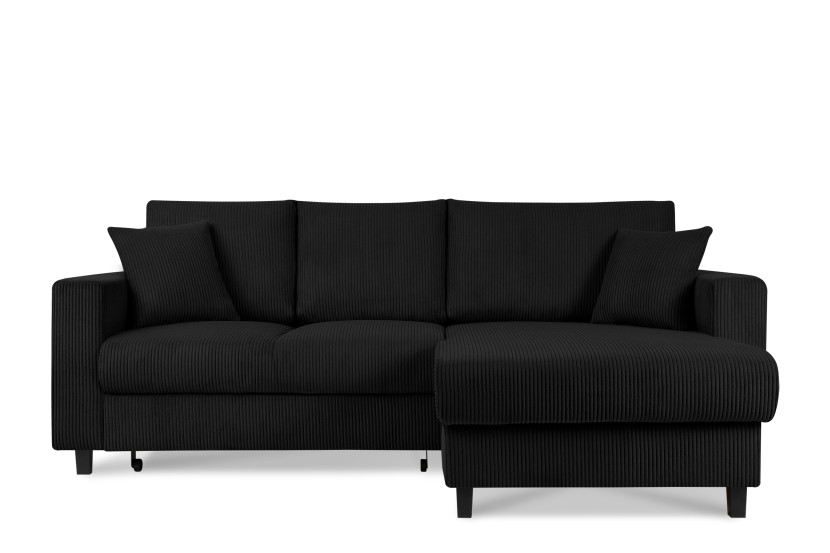 KONSIMO EGRET Rozkładany sztruksowy narożnik prawy w stylu hygge 822335
