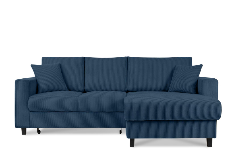 KONSIMO EGRET Rozkładany sztruksowy narożnik prawy w stylu hygge 822341