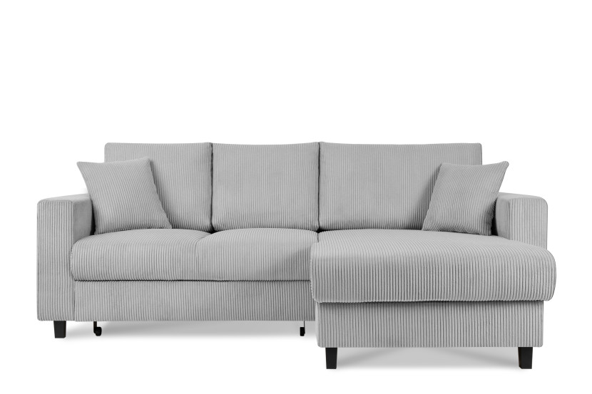 KONSIMO EGRET Rozkładany sztruksowy narożnik prawy w stylu hygge 822343