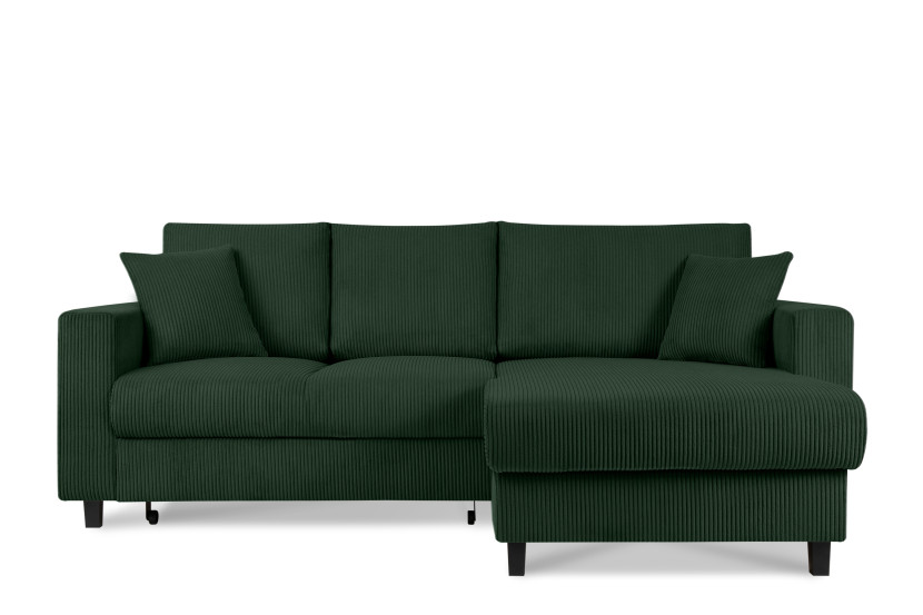 KONSIMO EGRET Rozkładany sztruksowy narożnik prawy w stylu hygge 822344