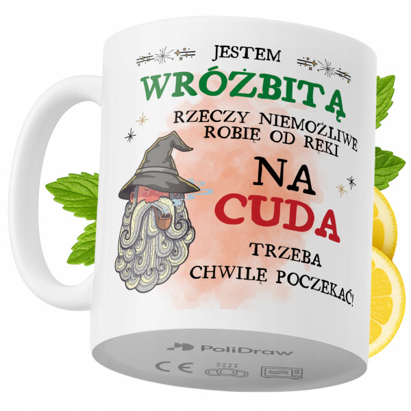 Kubek Dla Wróżbity na Prezent z Nadrukiem ze Zdjęciem 330 ml PoliDraw 968384
