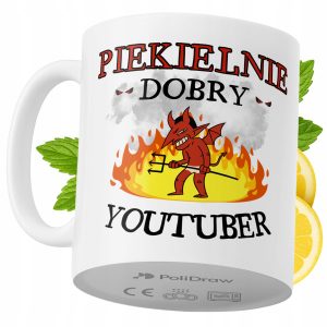 Kubek Dla YouTubera na Prezent z Nadrukiem ze Zdjęciem 330 ml PoliDraw 968959 Kubek Dla YouTubera na Prezent z Nadrukiem ze Zdjęciem 330 ml PoliDraw 968959