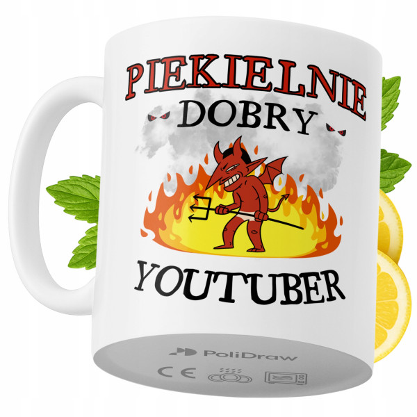 Kubek Dla YouTubera na Prezent z Nadrukiem ze Zdjęciem 330 ml PoliDraw 968959