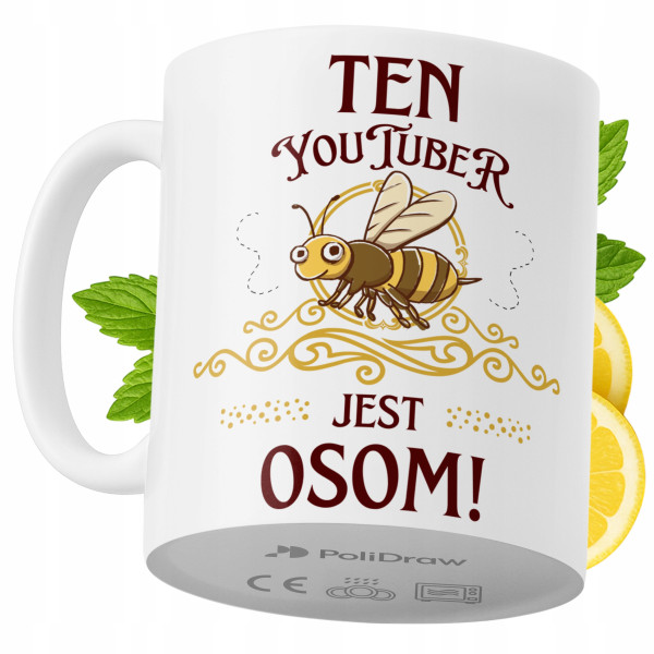 Kubek Dla YouTubera na Prezent z Nadrukiem ze Zdjęciem 330 ml PoliDraw 969407