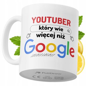 Kubek Dla YouTubera na Prezent z Nadrukiem ze Zdjęciem 330 ml PoliDraw 967664 Kubek Dla YouTubera na Prezent z Nadrukiem ze Zdjęciem 330 ml PoliDraw 967664
