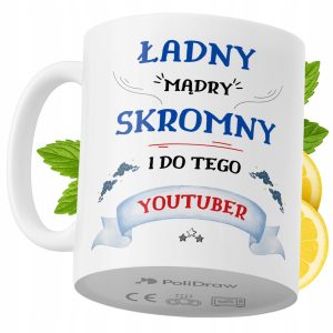 Kubek Dla YouTubera na Prezent z Nadrukiem ze Zdjęciem 330 ml PoliDraw 968340 Kubek Dla YouTubera na Prezent z Nadrukiem ze Zdjęciem 330 ml PoliDraw 968340
