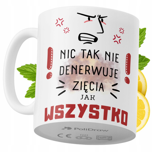 Kubek Dla Zięcia na Prezent z Nadrukiem ze Zdjęciem 330 ml PoliDraw 967482