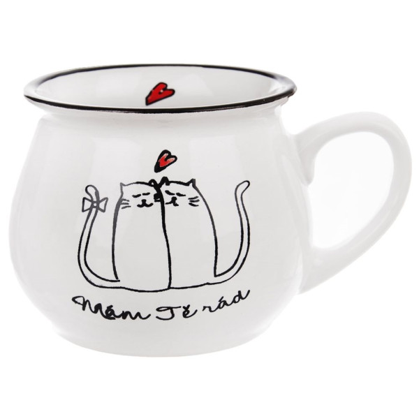 Kubek do picia kawy herbaty ceramiczny kotki 300 ml 155844