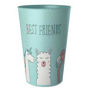 Kubek Dziecięcy 250Ml Do Szkoły Do Przedszkola Plastikowy Friends Niebieski 750645