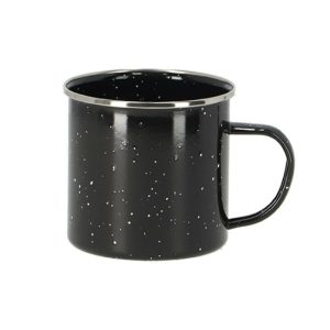 Kubek emaliowany stalowy czarny 350 ml 1031998 Kubek emaliowany stalowy czarny 350 ml 1031998