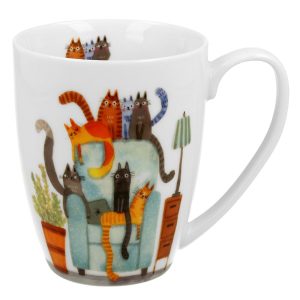 Kubek Koci Świat KOTY NA FOTELU porcelanowy kremowy 360 ml 841203 Kubek Koci Świat KOTY NA FOTELU porcelanowy kremowy 360 ml 841203
