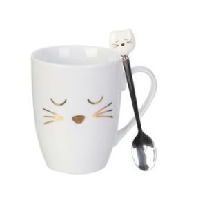 Kubek Kotek z łyżeczką 350 ml 385904 Kubek Kotek z łyżeczką 350 ml 385904