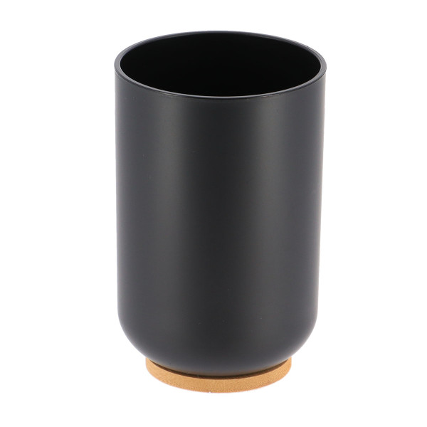 Kubek łazienkowy Besson 300 ml czarny bambus nowoczesny design 668942