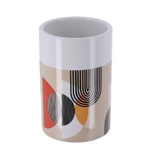 Kubek łazienkowy na szczoteczki Trendy Wielokolorowy 350 ml nowoczesny 669231 Kubek łazienkowy na szczoteczki Trendy Wielokolorowy 350 ml nowoczesny 669231