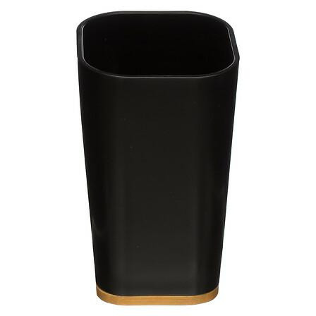 KUBEK ŁAZIENKOWY Natureo czarny BAMBUS i TWORZYWO 7,5x7,5 cm 652208