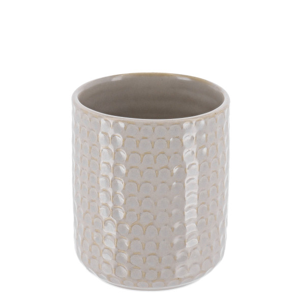 Kubek łazienkowy Nolan Beżowy Ceramiczny 350 ml nowoczesny prążkowany 669248