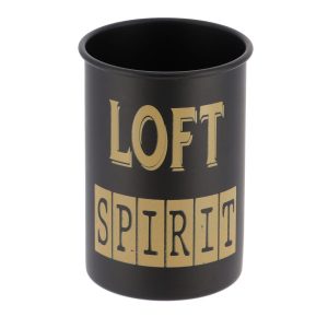 Kubek Łazienkowy Spirit Czarny Metalowy 400 ml na Szczoteczki Loft 669247 Kubek Łazienkowy Spirit Czarny Metalowy 400 ml na Szczoteczki Loft 669247
