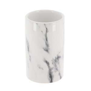 Kubek łazienkowyCeramiczny Nardi biały 200 ml nowoczesny 669253 Kubek łazienkowyCeramiczny Nardi biały 200 ml nowoczesny 669253