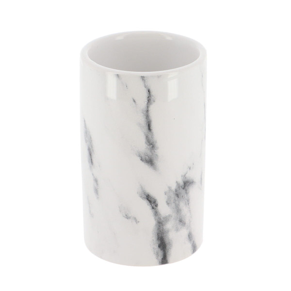 Kubek łazienkowyCeramiczny Nardi biały 200 ml nowoczesny 669253