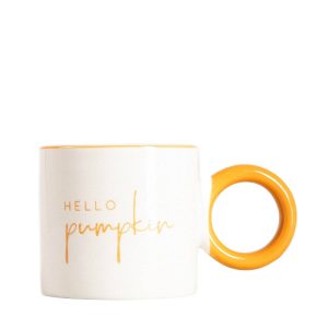 Kubek LUKON z pomarańczowym uchem hello pumpkin 0,3 l HOMLA 896021 Kubek LUKON z pomarańczowym uchem hello pumpkin 0,3 l HOMLA 896021