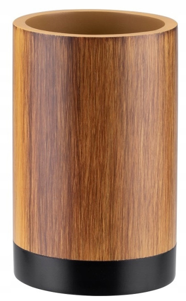 Kubek na szczoteczki brązowy 11 cm Wood 465972