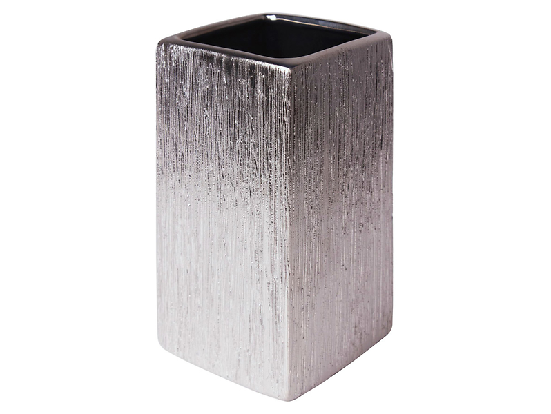 Kubek na szczoteczki do zębów ceramiczny Floss srebrny 50220