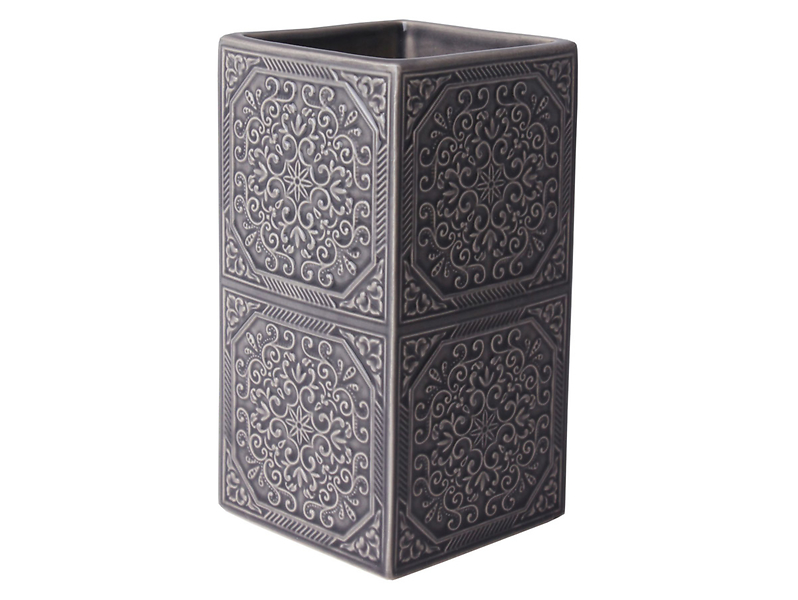 Kubek na szczoteczki do zębów ceramiczny Maur szary 50254