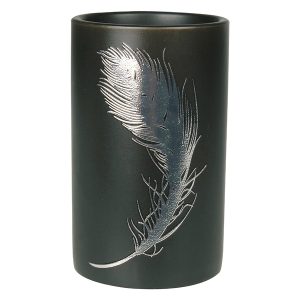 Kubek na szczoteczki do zębów ceramiczny Piume czarny 50294 Kubek na szczoteczki do zębów ceramiczny Piume czarny 50294