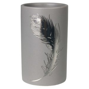 Kubek na szczoteczki do zębów ceramiczny Piume szary 50295 Kubek na szczoteczki do zębów ceramiczny Piume szary 50295